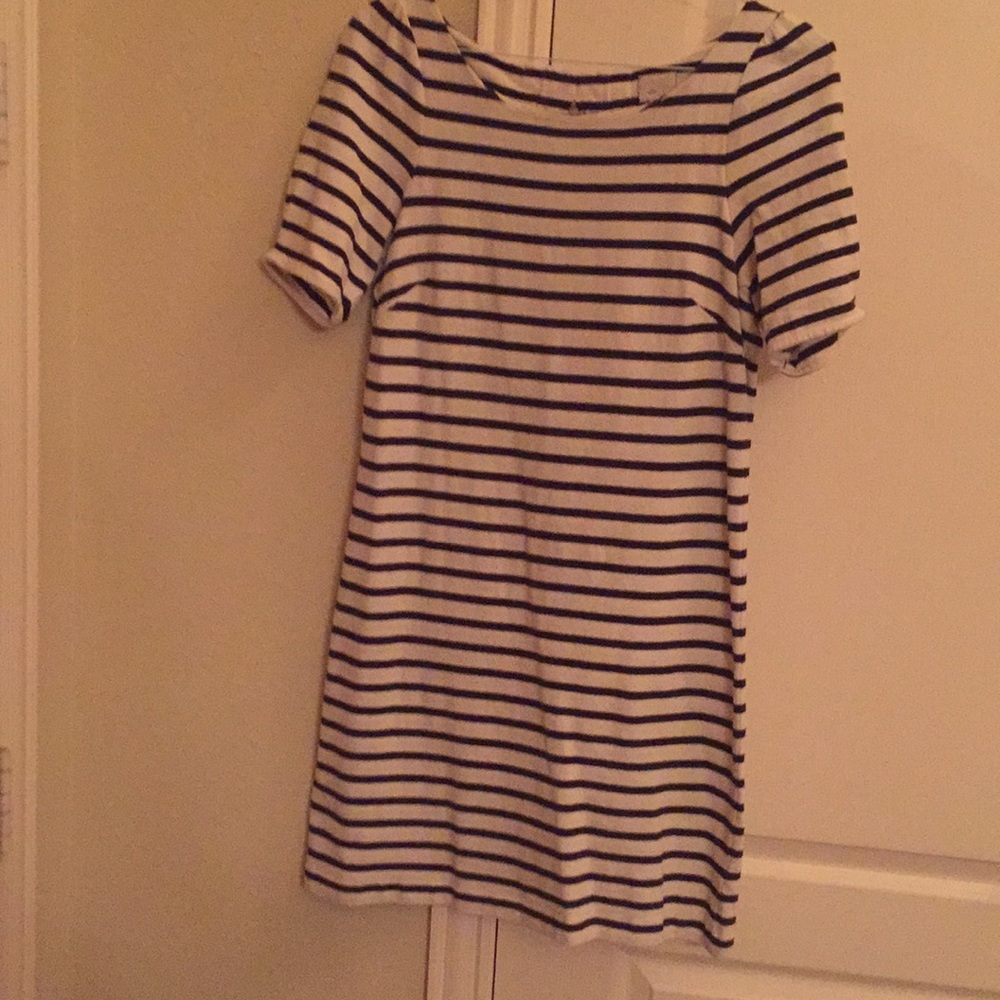 Navy/white striped dress